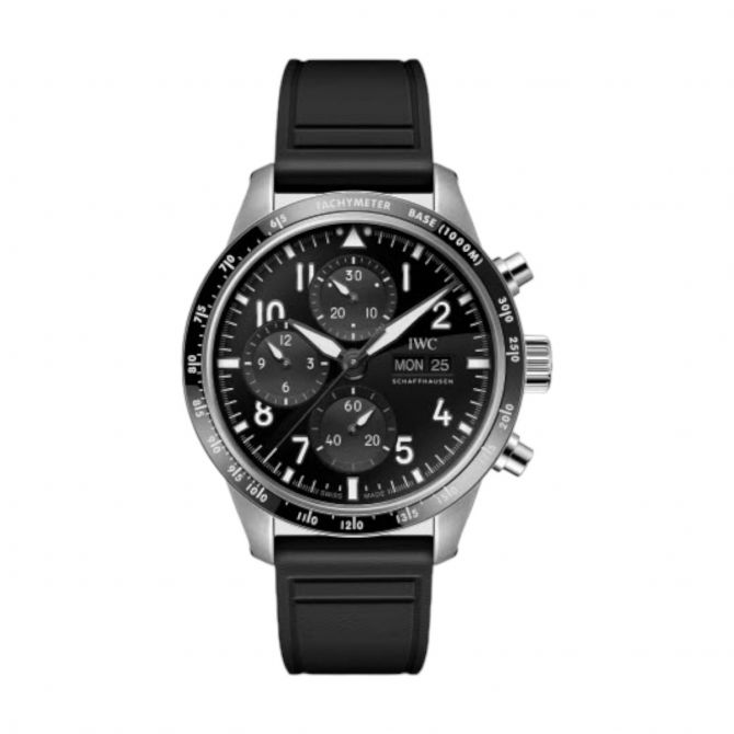 IWC Schaffhausen Performance Chronograph 41 AMG Pilot 41mm Men's Watch, Black Dial