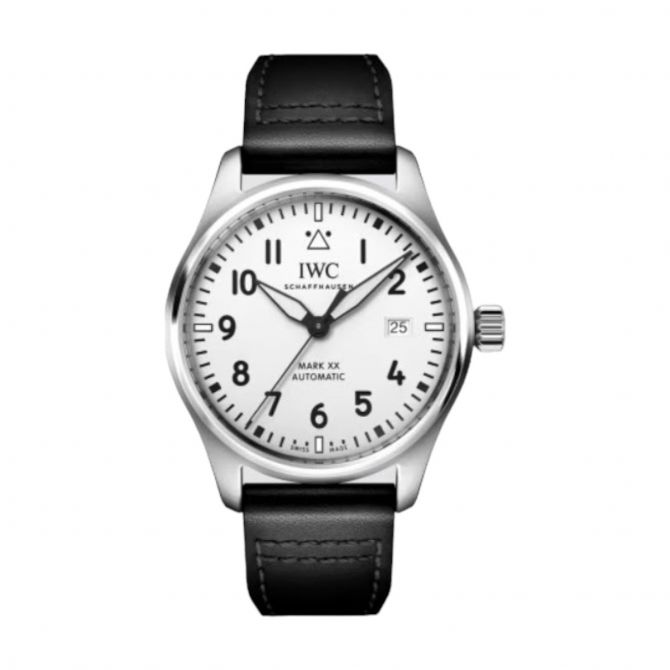 IWC Schaffhausen Mark XX Pilot 40mm Men's Watch, White Dial