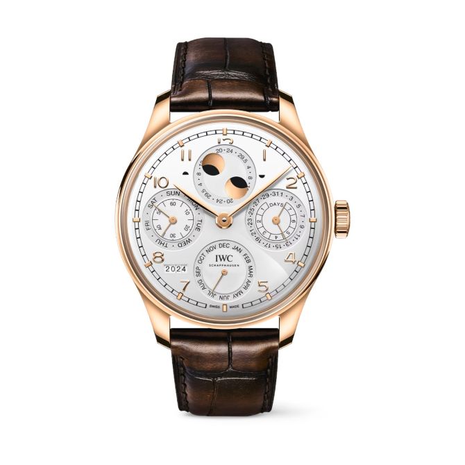 IWC Schaffhausen Portugieser Perpetual Calendar 44.4mm Men's Watch, Silver Dial