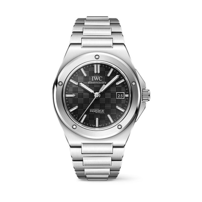 IWC Schaffhausen Ingenieur Automatic 40mm Men's Watch, Black Pattern Dial