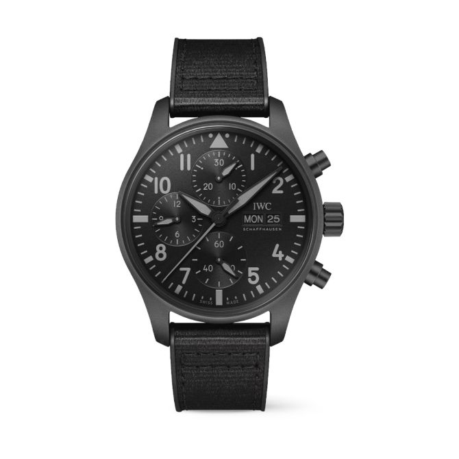 IWC Schaffhausen Top Gun Ceratanium Chronograph Pilot's 41mm Men's Watch, Black Dial