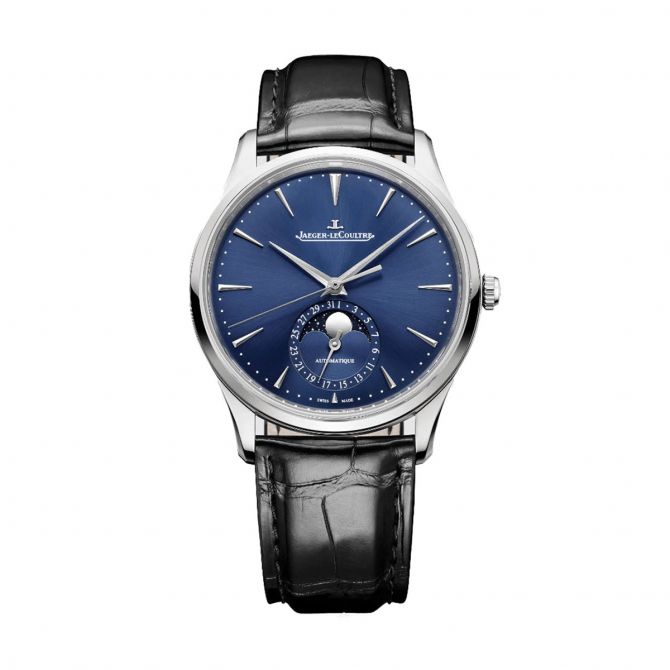 Jaeger-LeCoultre Master Ultra Thin Moon 39mm Watch, Petroleum Blue Dial