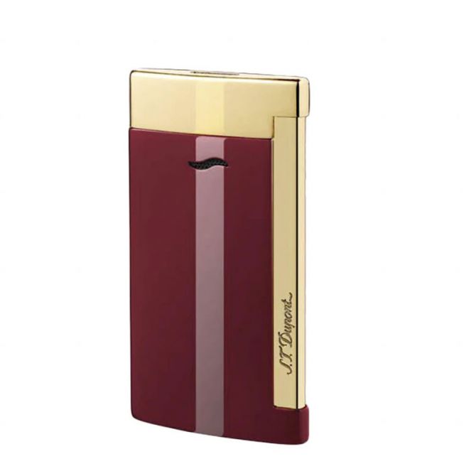 S. T. Dupont Slim 7 Lighter, Red and Gold Tone Finish