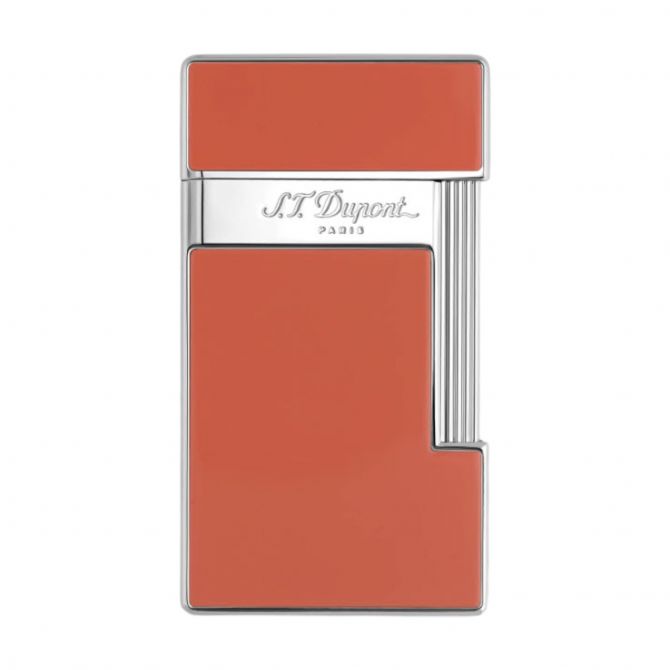 S.T. Dupont Chrome Slimmy Lighter, Pink Coral