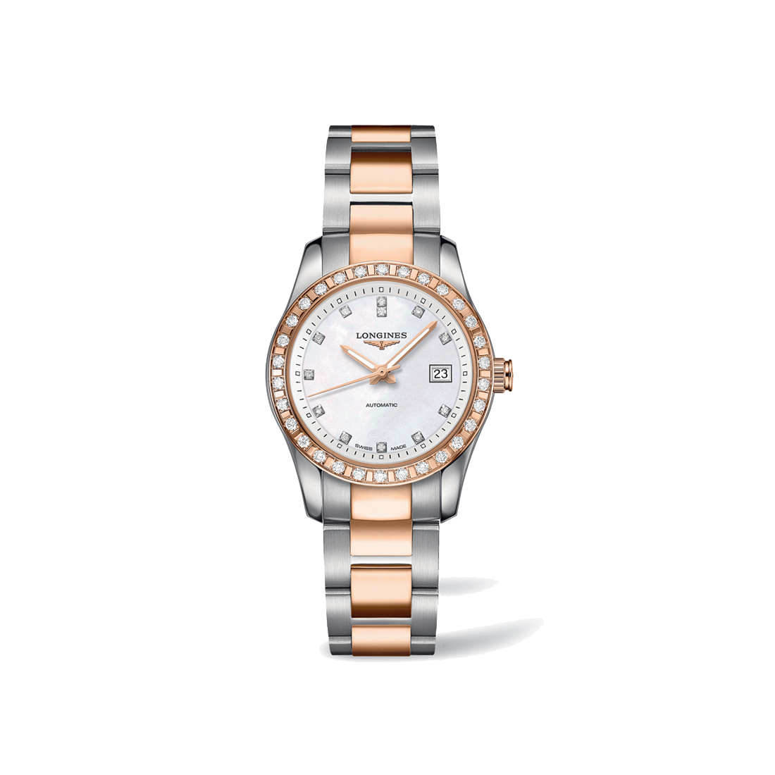 Longines conquest classic deals rose gold