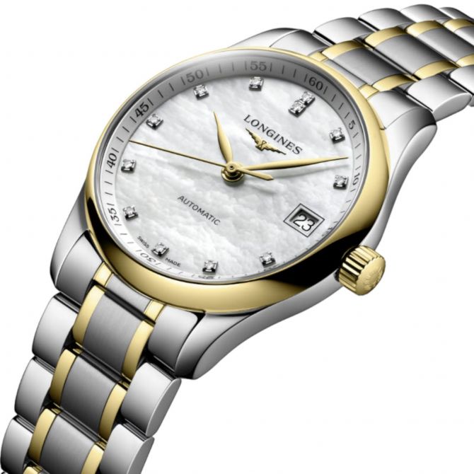 Longines Masters Collection 34mm Women s Watch White Mother of