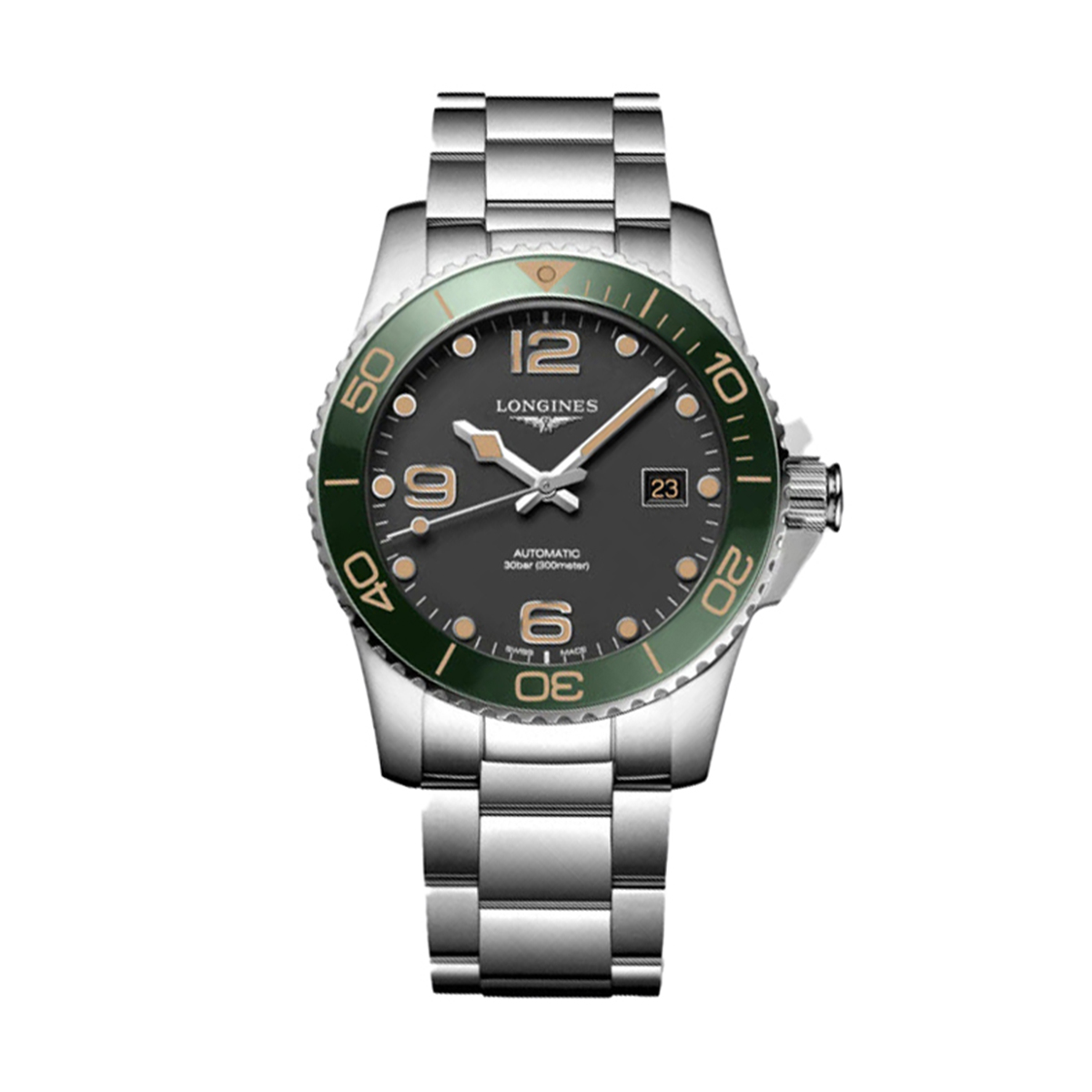 Longines Hydroconquest 41mm Men s Watch Black and Green Dial