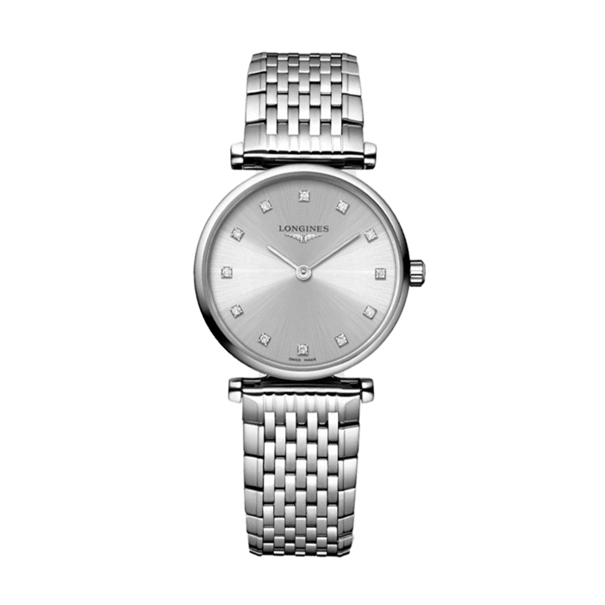 Longines La Grande Classique 24mm Watch, Grey and Diamond Dial ...