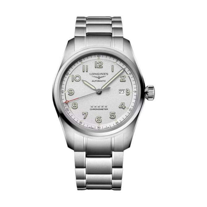 Longines Spirit 42mm Men's Watch, Silver Dial