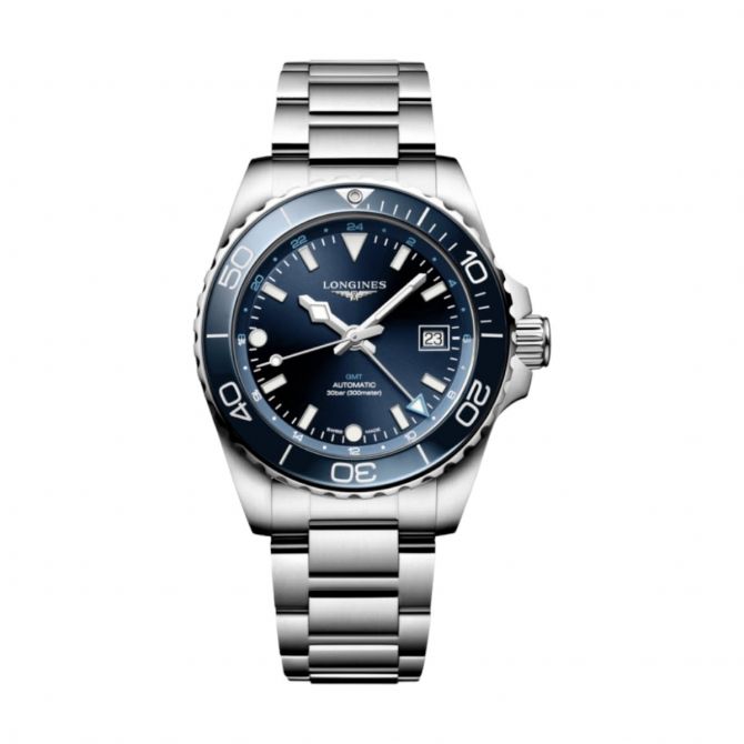 Longines Hydroconquest GMT 41mm Men's Watch, Blue Dial