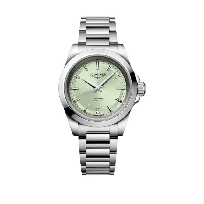 Longines Conquest 34mm Women's Watch, Sunray Green Dial