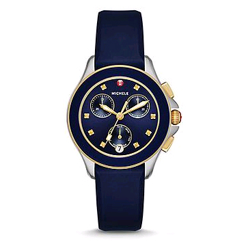 Michele Cape Chrono Navy Two Tone Watch