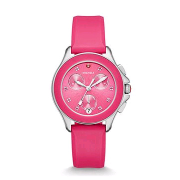 Michele Cape Chrono Hot Pink Watch