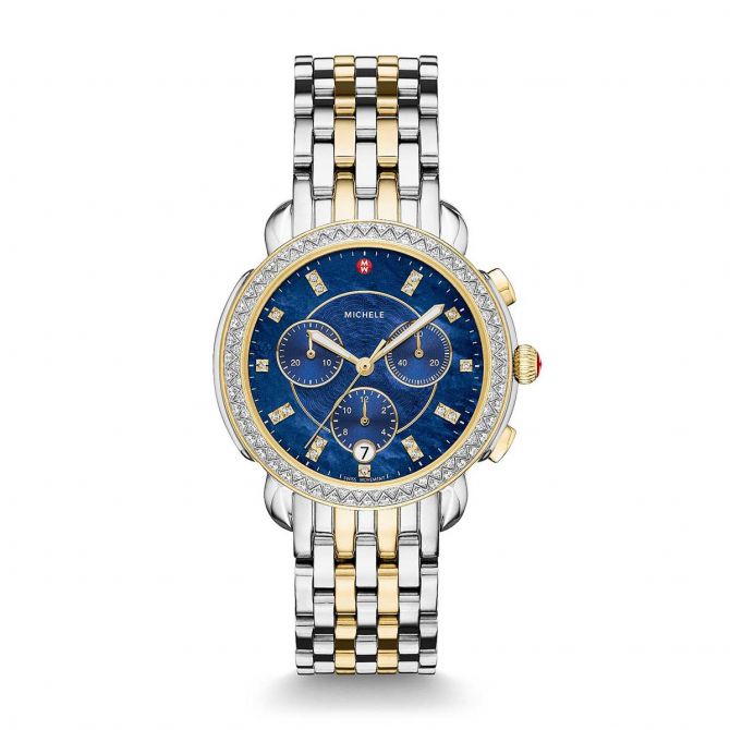 Michele sidney discount watch two tone