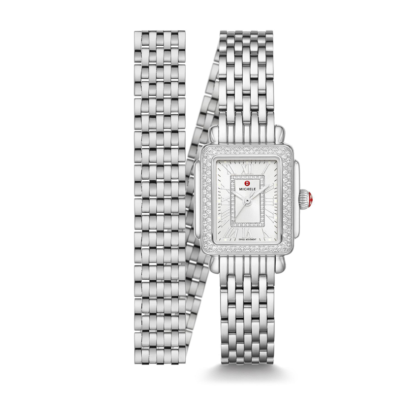 Michele Deco Madison Mini Stainless Diamond Watch | MWW06D000162 ...