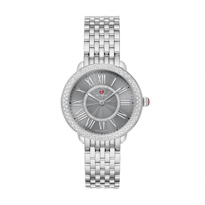 Michele Serein Diamond Stainless Steel 36mm Women's Watch