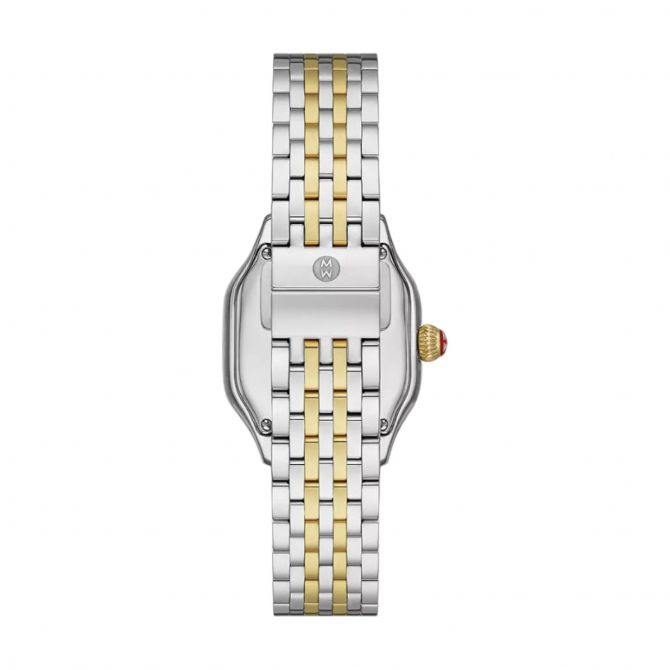 Michele Meggie Two-Tone 18k Yellow Gold Plated 29mm Watch, Pink 