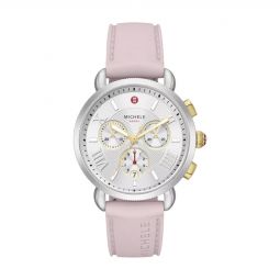 Michele Sport Sail Women s 38mm Watch Rose Gold and Silver Dial