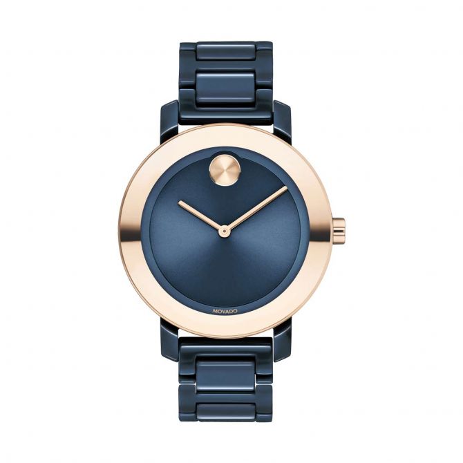 Movado BOLD Evolution Women's Navy Blue Dial Watch, 36mm