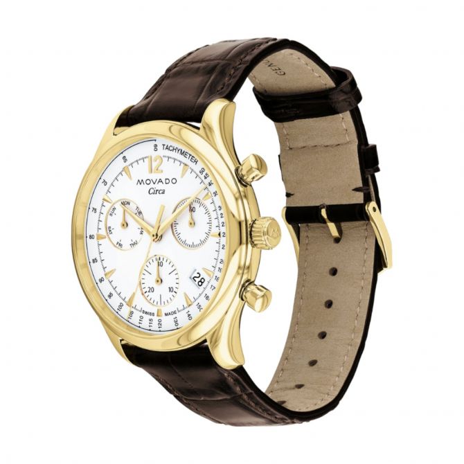 Movado circa chronograph gold best sale