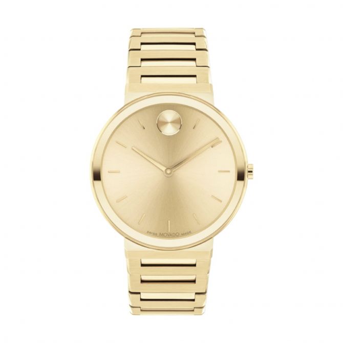 Movado Bold Horizon 40mm Watch, Yellow Gold Dial