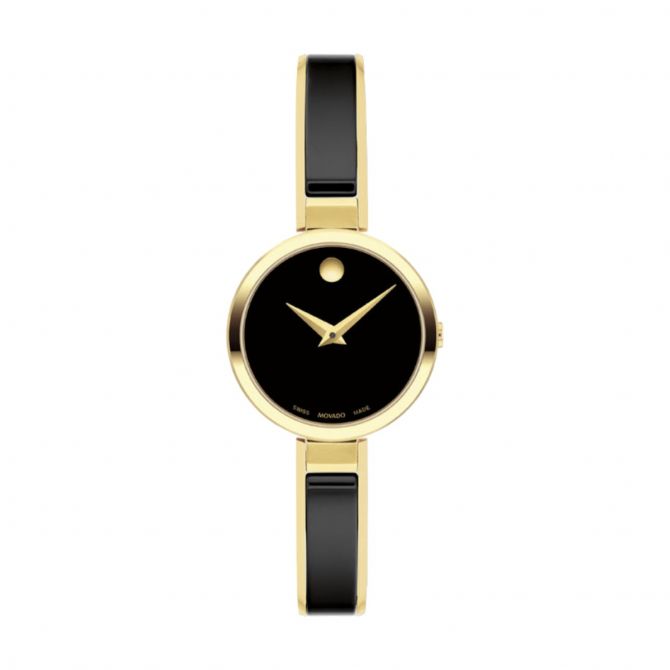 Movado Moda 24mm Watch, Black Dial