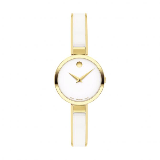 Movado Moda 24mm Women's Watch, White Dial