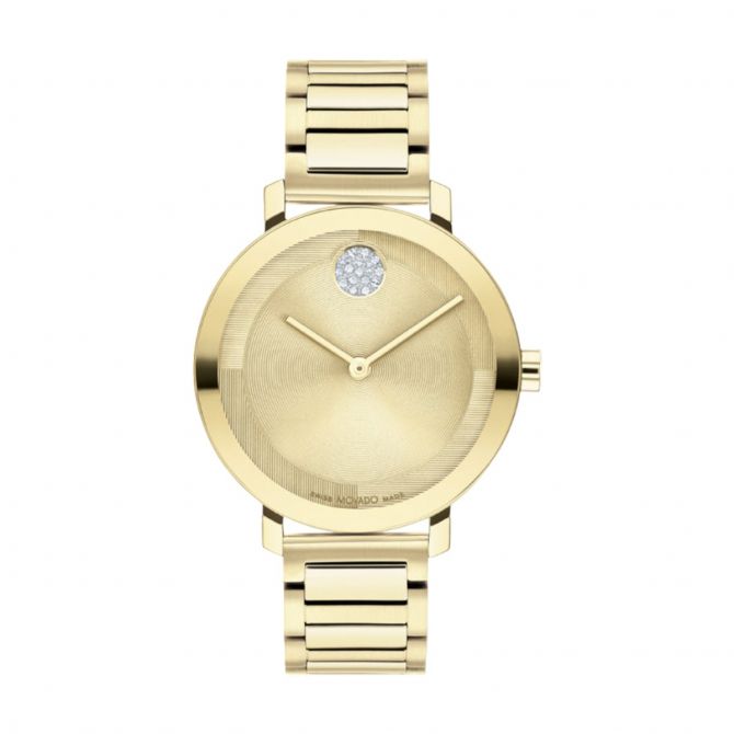 Movado Bold Evolution 2.0 34mm Watch, Yellow Gold Tone Dial