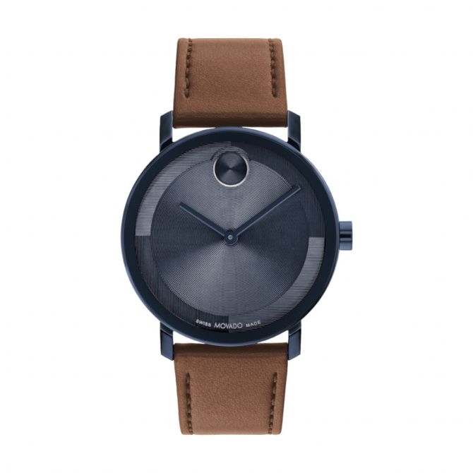 Movado Bold Evolution 2.0 40mm Watch, Glossy Navy Blue Dial