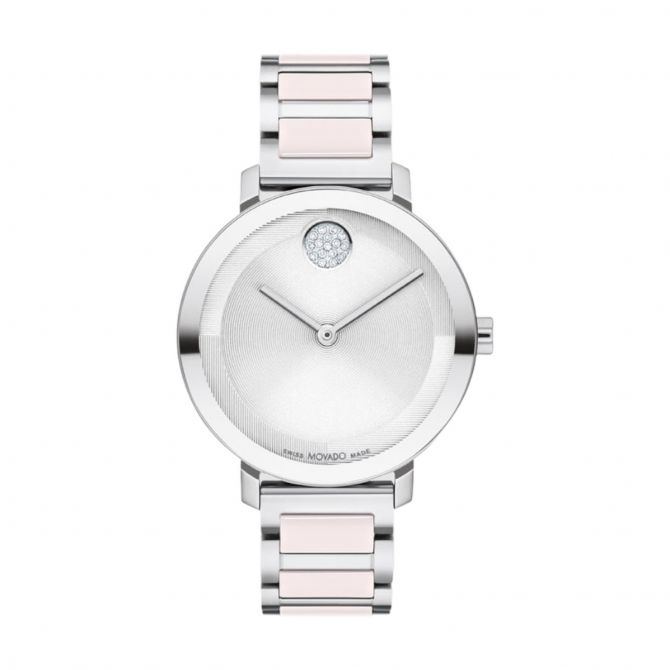 Movado Bold Evolution 2.0 34mm Women's Watch, Silver Dial