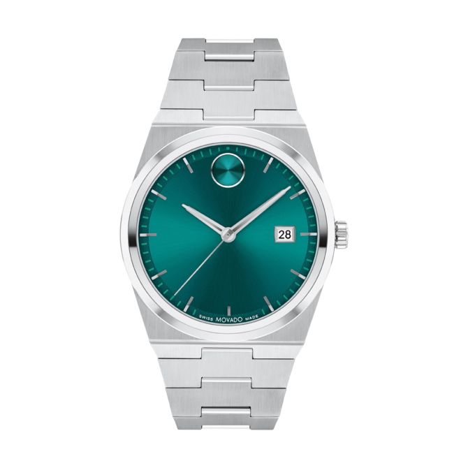 Movado Bold Quest 40mm Men's Watch, Green Sunray Dial