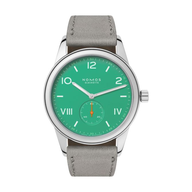 Nomos Glashuette Club Campus 38mm Men's Watch, Electric Green