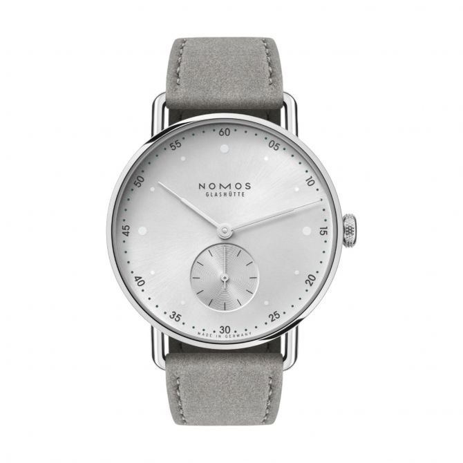 Nomos Glashuette Metro 33mm Watch, Silver Plated Dial