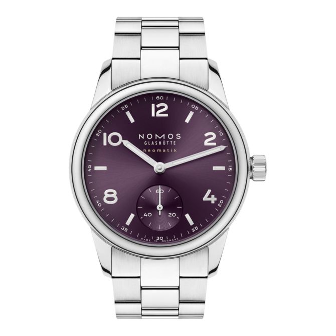 NOMOS Club Sport Neomatik 34mm Watch, Purple Dial