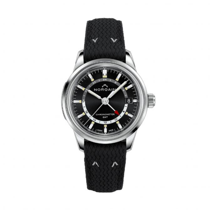 Norqain Freedom 60 GMT 40mm Watch, Black Dial