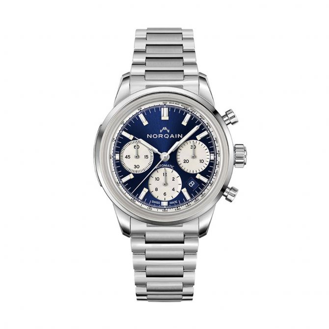 Norqain Freedom 60 Chrono 40mm Watch, Royal Blue and White Dial