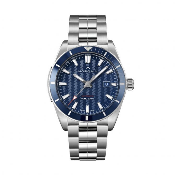 Norqain Adventure Sport 42mm Watch, Blue Dial and Stainless Steel Bracelet