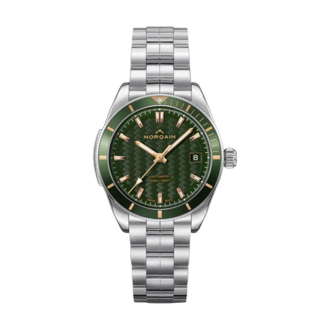 Norqain Adventure Sport 37mm Women's Watch, Green Pattern Dial