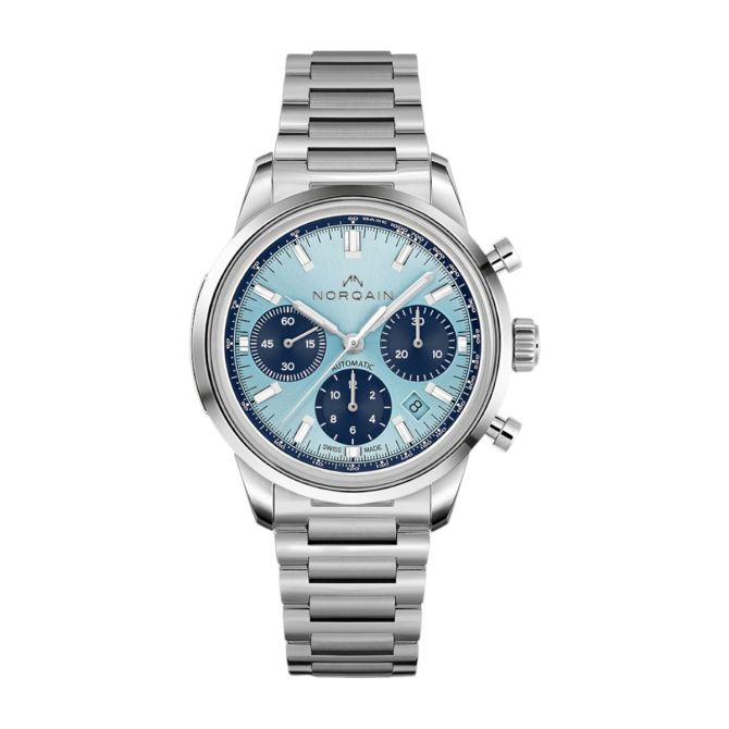 Norqain Freedom 60 Chrono 40 mm Sky Blue Bracelet Watch