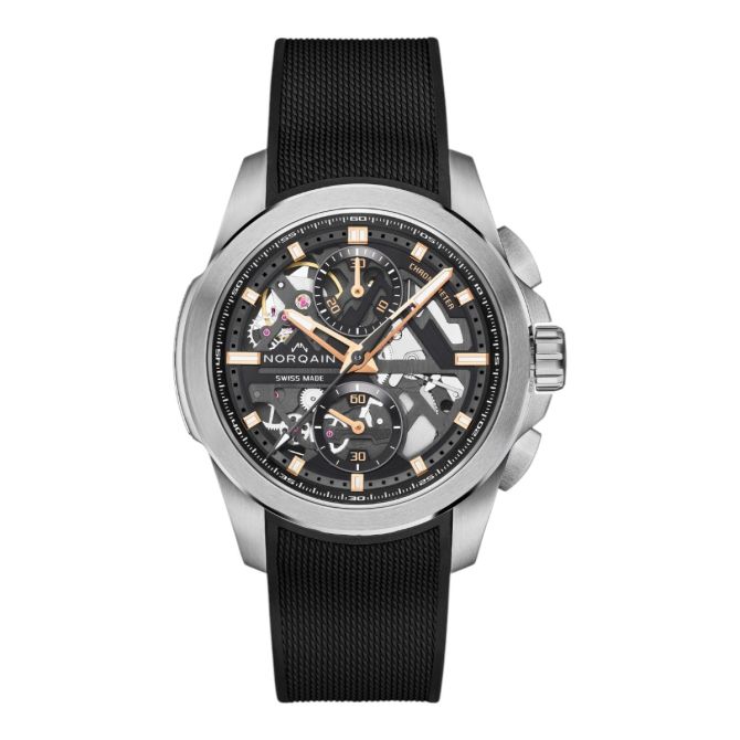 Norqain Independence Chronograph 42mm Watch, Skeleton Dial