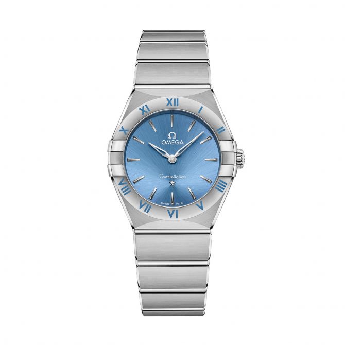 Omega Constellation Quartz 28mm Women s Watch Celestial Blue Dial