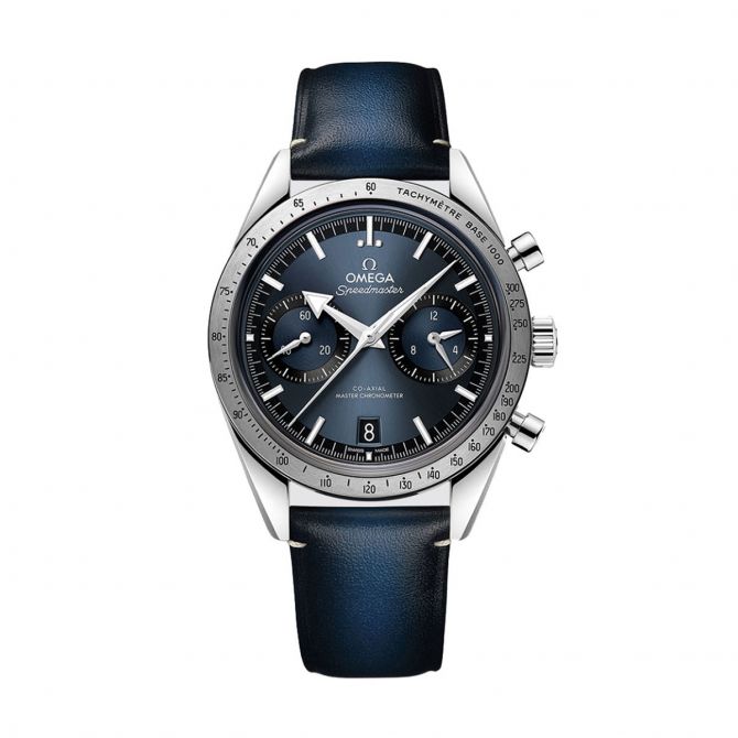 Omega Speedmaster '57 Co-Axial Master Chronometer Chronograph 40.5mm Men's Watch, Blue Leather Band