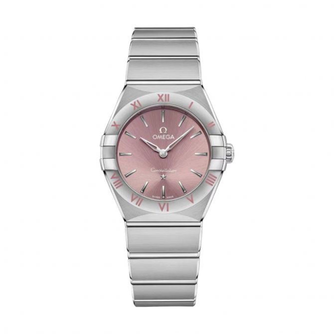 Omega Constellation Quartz 28mm Women s Watch Pink Dial