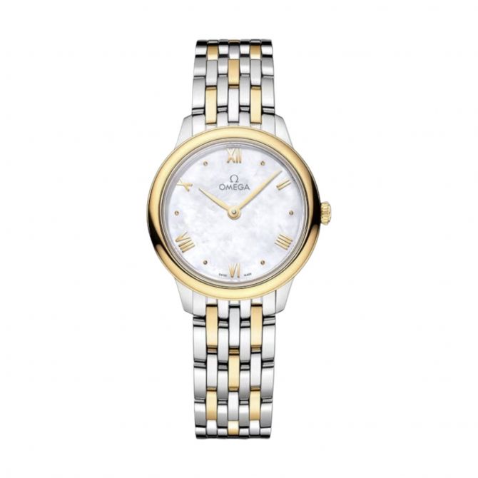 Omega De Ville Prestige Quartz 27.5mm Women s Watch White Mother of Pearl Dial