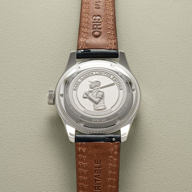 Oris Hank Aaron Limited Edition 40mm Watch White Dial