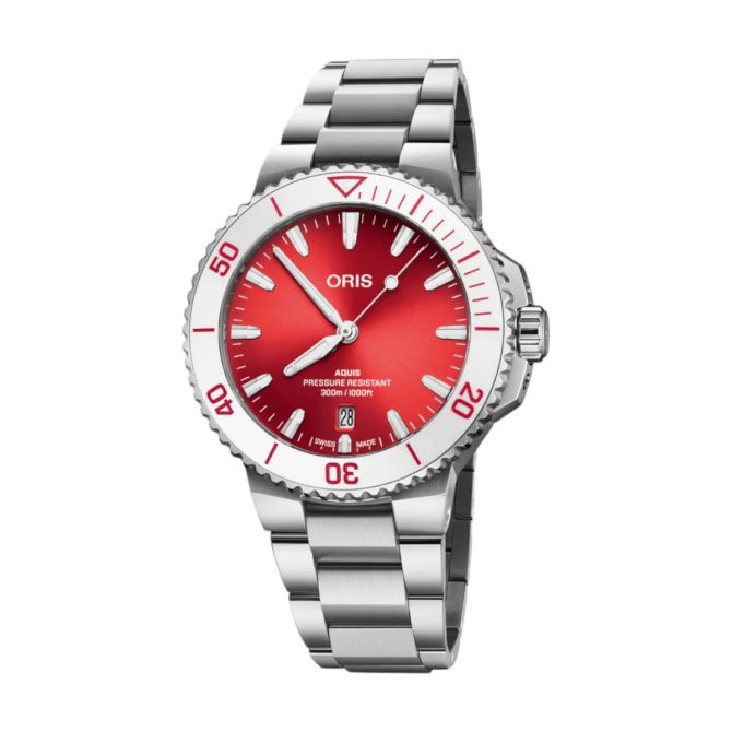 Oris Aquis Date 41.50mm Watch, Watermelon Dial