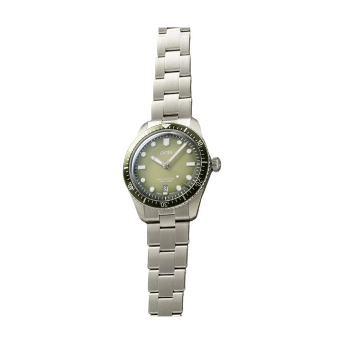 Oris Divers Sixty-Five Date 40mm Watch, Green Dial