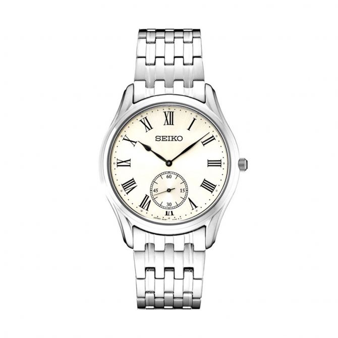 Seiko Essentials 39mm Watch, White Dial