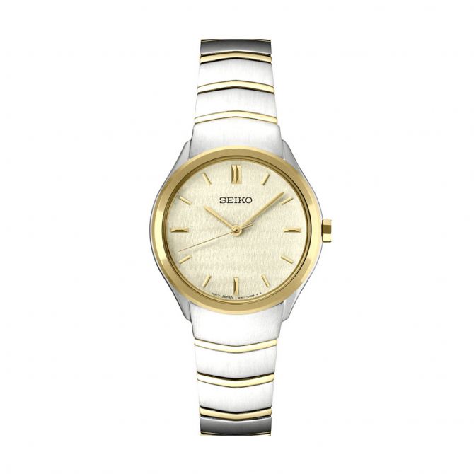 Seiko Essentials 30mm Women s Watch Champagne Dial SUR550