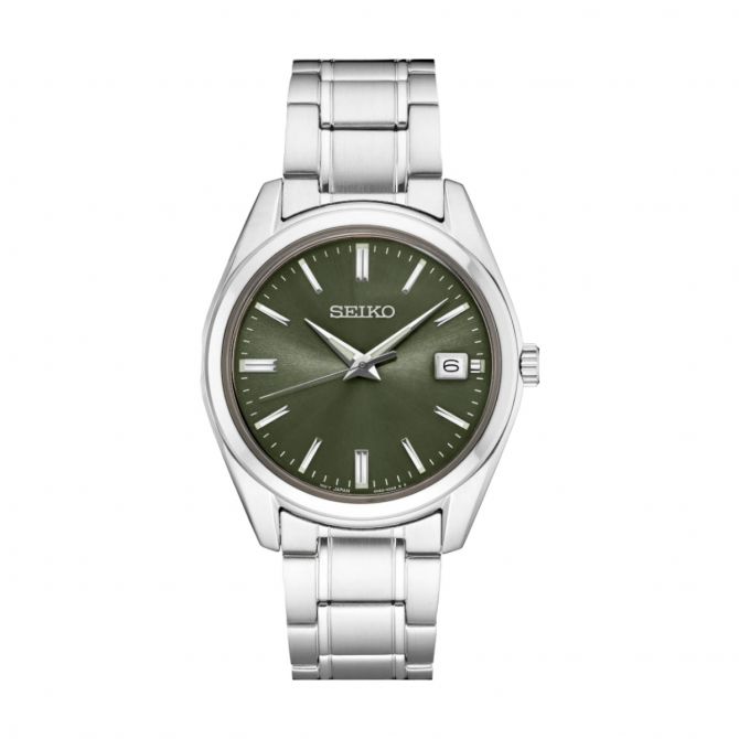 Seiko Essentials 40.2mm Men's Watch, Green Dial